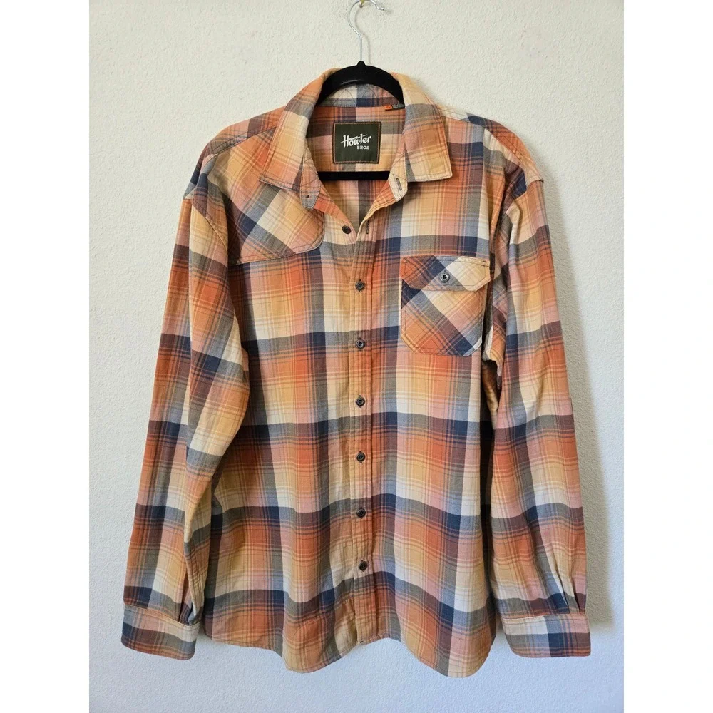 Howler Bros Mens XL Plaid Button Down Shirt Huckberry Harkers Flannel - Picture 9 of 9